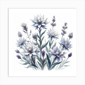 Flowers of Edelweiss 3 Art Print