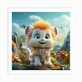 Cute Lion 9 Art Print