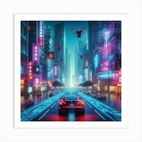 Futuristic City Art Print