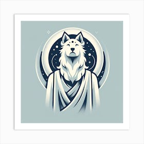 Wolf Minimal Art Art Print