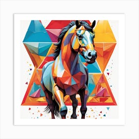 Geometric Horse Art Print