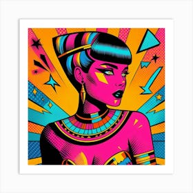 Pop Egyptian Hoda Muse Art Print