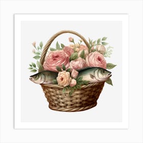 Fish In A Basket Art Print