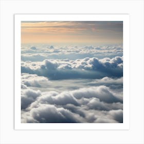 View Of Clouds From An Airplane Art Print