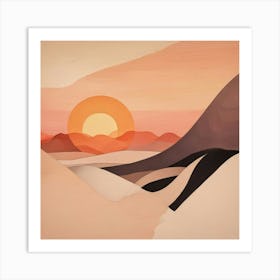 Desert Landscape - Desert Stock Videos & Royalty-Free Footage 1 Art Print