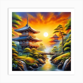 Japanese Pagoda Art Print