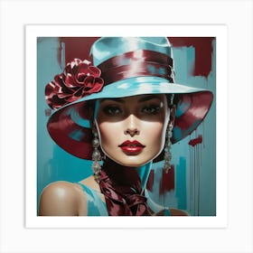 Lady In A Hat 1 Art Print