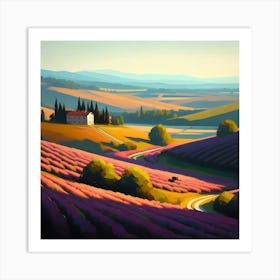 Lavender Fields In Tuscany Art Print