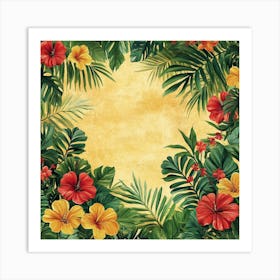 Tropical Flowers Art 2 Art Print