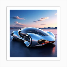 Futuristic Concept Car art print Art Print