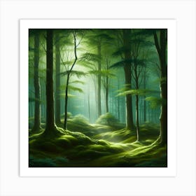 Mossy Forest Art Print