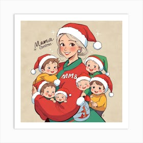 Mama Christmas Art Print