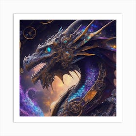 Steampunk Dragon 3 Art Print