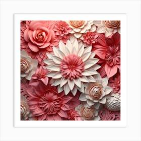 Paper Flowers Art Print