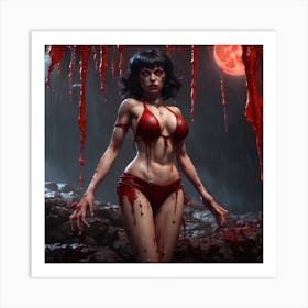 Bloody Woman Art Print