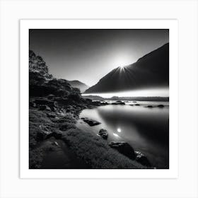 Sunrise Over Loch Ryan Art Print