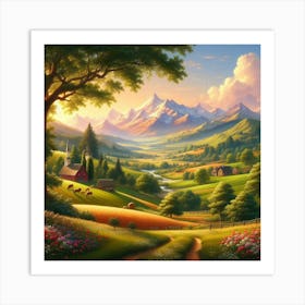 Mountain Landscape Art Print