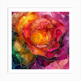 Abstract Rose 2 Art Print