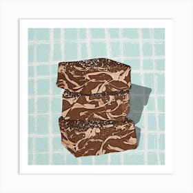 Brownies Paper Cut Square Art Print