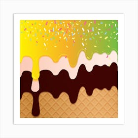 Ice Cream Background 7 Art Print