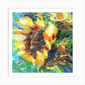 Impression of Golden Blooms Art Print