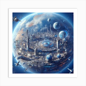 Futuristic Planet Art Print