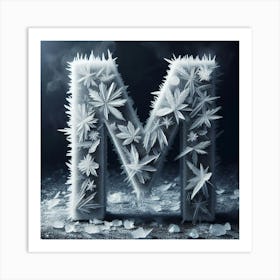 Ice Letter M Art Print