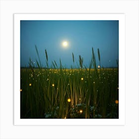 Fireflies In A Field 1 Art Print