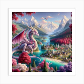 Dragon In The Forest 1 Art Print