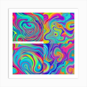 Psychedelic Swirls 1 Art Print