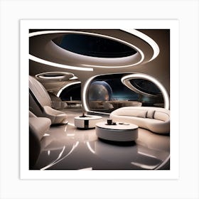 Futuristic Living Room 9 Art Print