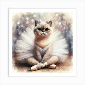 Ballerina Cat Art Print