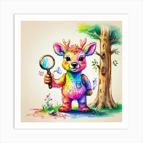 Colorful Deer 5 Art Print