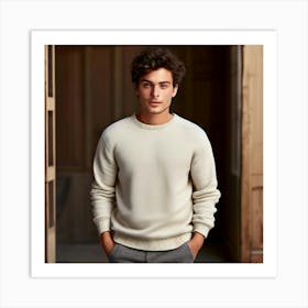 Mock Up Jumper Blank Plain Sweater Pullover Knit Cotton Wool Fleece Soft Comfy Cozy M (38) Art Print