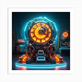 Futuristic Clock 6 Art Print