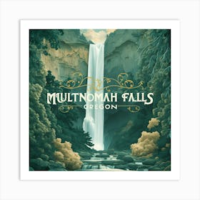 Multnomah Falls Osson Art Print