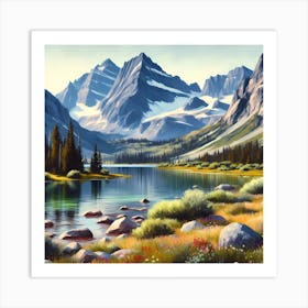 Mountain Lake Art Print