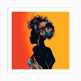 Silhouette Of A Woman 2 Art Print