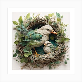 Bird In Nest Art Print