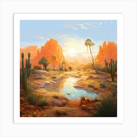 Desert Landscape 4 Art Print