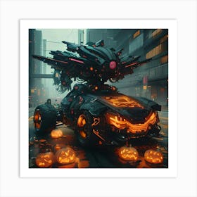 Pumpkin Car (Cyberpunk36) Art Print