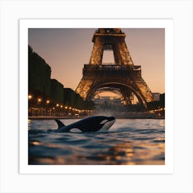 Orca In Paris Art Print