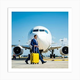 Large White Vacation Transportation Beach Isolated Bag Signs Yellow Happy Protection Air (14) Art Print