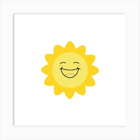 Cute sun printable art, smile sun print for Kids room, Sun poster, Kids playroom poster, Nursery sun wall art Downloadable file 6 Art Print