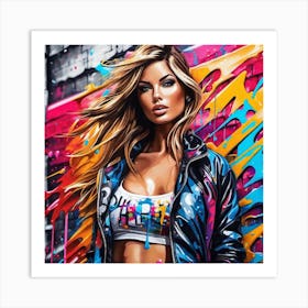 Graffiti Girl Art Print