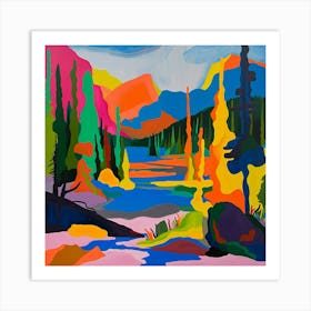 Colourful Abstract Jasper National Park Canada 2 Art Print