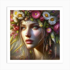 Flower Girl 6 Art Print