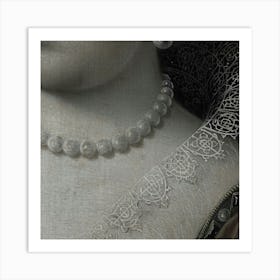 Portrait Of A Lady With Pearls Art Print