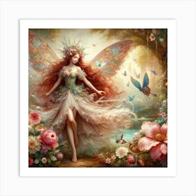 Fairy In The Forest 38 Art Print