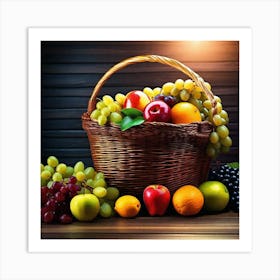 Basket Of Fruit 15 Art Print